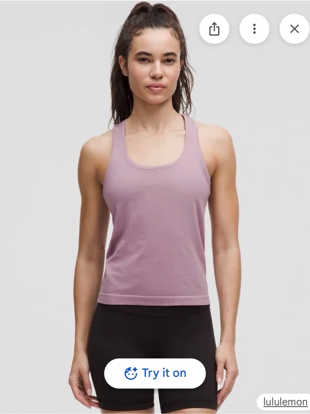 Lululemon Dusty Pink Swiftly Tank Top Racerback Fitted Yoga Athletic Performance